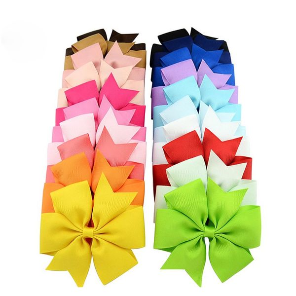 

4.5'' bow girls hair bow clip slide grip school hairpins grosgrain ribbon bowknot 4.5'' bow f bbydpp
