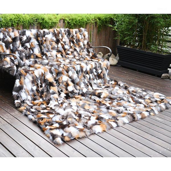 

cx-d-38 luxury fashion genuine handmade fur throw blanket ~ drop shipping1