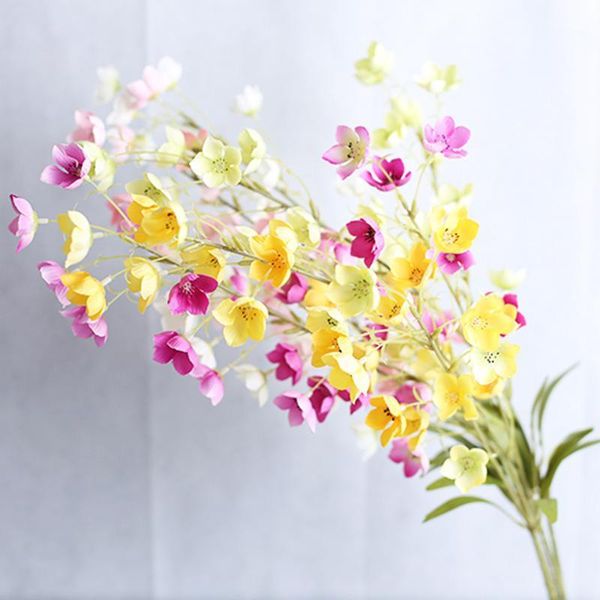 

decorative flowers & wreaths 96cm length artificial flower 29 head campanula silk bouquet fake home banquet wedding christmas decoration1