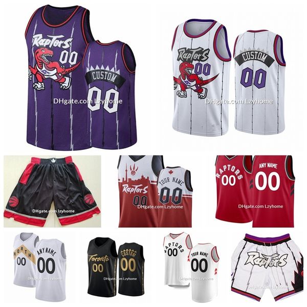 

2020 custom pascal 43 siakam vince 15 carter 33 gasol toronto nba raptors shorts 1 mcgrady 7 lowry23 vanvleet basketball jerseys, Black;red