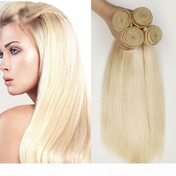 

virgin peruvian silky straight blonde human hair extensions 4pcs lot 613 platinum bleach blonde virgin peruvian human hair weave bundles, Black