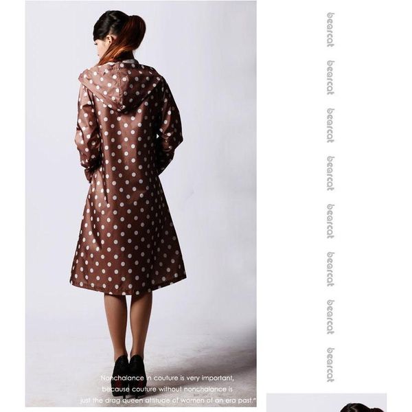 

new dot outdoor travel women ladies girl waterproof riding clothes raincoat poncho pocket hooded knee long rainwe qylskh wphome