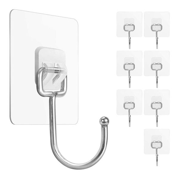 

large adhesive hooks waterproof and rustproof wall hooks for hanging heavy duty metal home storage towel and coats hook up