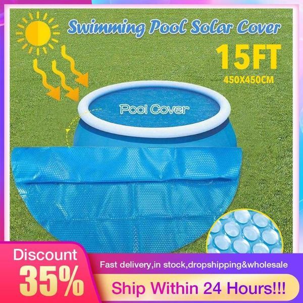 

pool cover round solar swimming pool tub cover 400cm outdoor bubble blanket accessories 4/5/6/8/10/12/15 feet