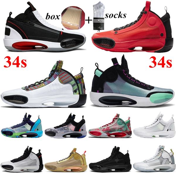 

с коробкой 2021 jumpman 34 34s баскетбольные обувь мужчины женщины кроссовки чикаго байоу мальчики париж игры мужские тренеры открытый спорт