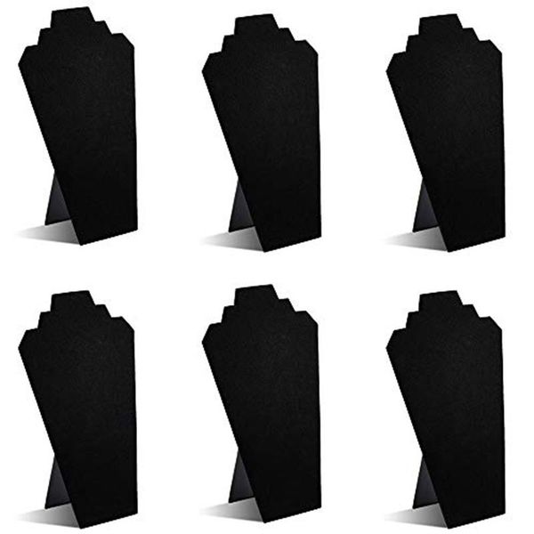 

black velvet necklace jewelry display shelf 6 pieces, Pink;blue