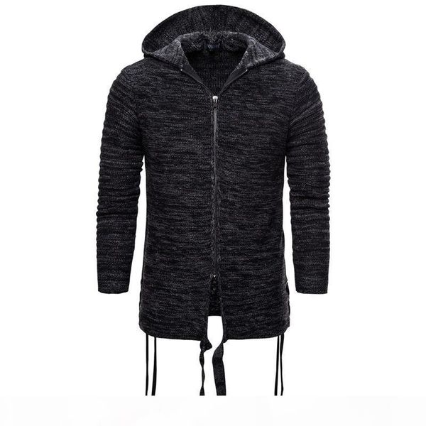 

solid color mens sweater cardigan hooded long sleeve mens sweaters autumn mens plus size male apparel, White;black