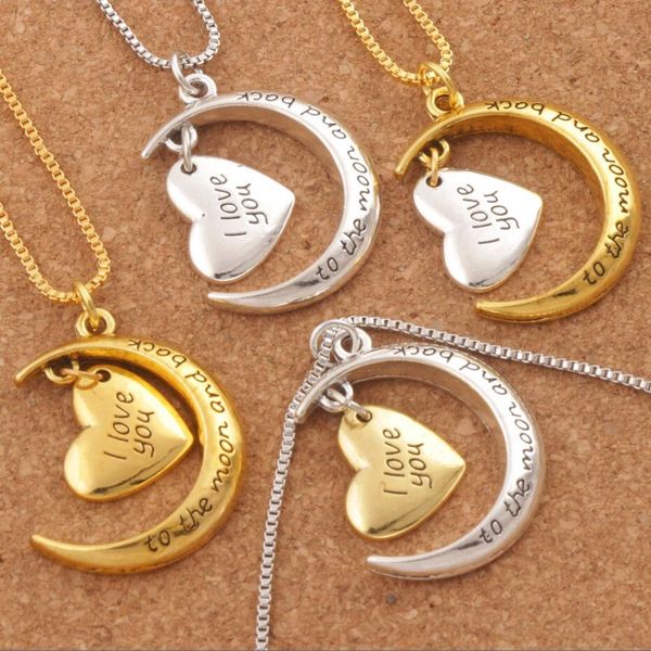 

love you to the moon and back i necklace lobster clasp pendant necklaces 24