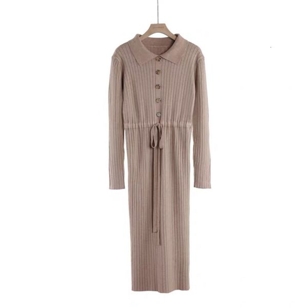 

2021 new autumn winter loose oversize straight women long knit female sweater drawstring warm split side dress 99ty, Black;gray