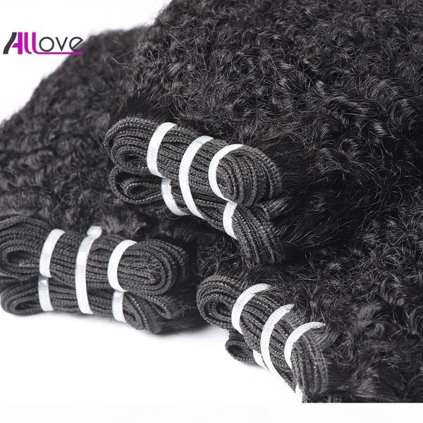 

brazilian human hair bundles peruvian indian hair extensions body loose deep wave afro kinky curly hair weft straight, Black