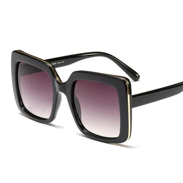 

sunglasses square oversized big frame vintage women brand designer luxury 2021 fashion trendy leoaprd sun glasses fml, White;black