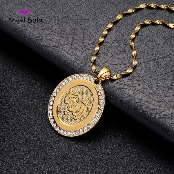 

gold crystal pendant and necklaces for women middle east islam muslims new jewelry arab gifts middle east jewelry, Silver