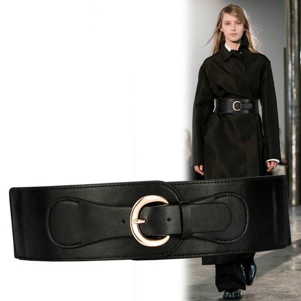 

belts h3282 wide waist belt women's simple elastic seal ladies pure color grade fashion casual retro waistband, Black;brown