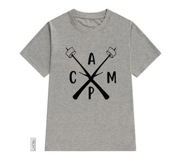

camp crossed outdoor women tshirt cotton casual funny t shirt lady yong girl tee 5 colors drop ship s-564, White