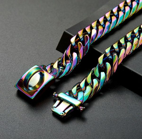 

new 16mm 316l stainless steel cuban pet dog chain neckaces collars choker pitbull wmtsar xhlight