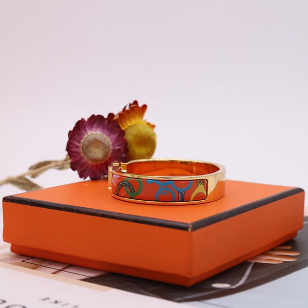 Enamel Colorful Woman Bracelet Fashion Bracelets for Man Womens Jewelry Bracelet Jewelry 10 Color Optional with BOX