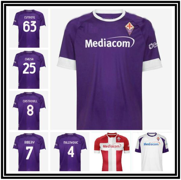 

man + kids 20 21 fiorentina soccer jerseys home pezzella chiesa milenkovic 2020 2021 ribéry maglia lirola pedro child set football shirts, Black;yellow