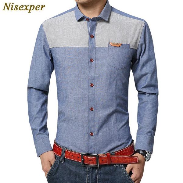 

2021 new men fashion long sleeved shirt slim fit male social business dress shirt brand clothing comfortable plus size 5xl, White;black