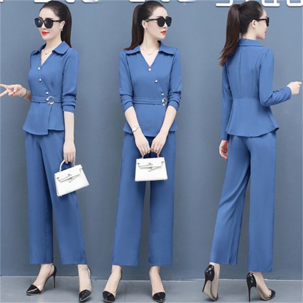 

deusa office femme elegant pantalon parts two garments *pants all female bt36, White