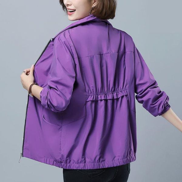 

2020 новая осень женская куртка базовый пальто причинности с длинным рукавом коротко куртка ветер breakfreber женщина пальто воесть плюс раз, Black;brown