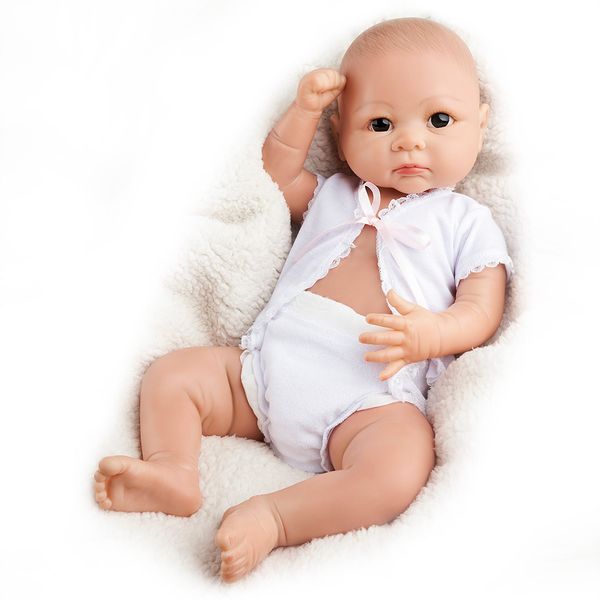 RSG Reborn Baby Boneca 20 polegadas Lifelike Recém-nascido Bebé bonito Bebê Full Vinyl Reborn Bebê Boneca Presente Brinquedo Para Crianças LJ201031