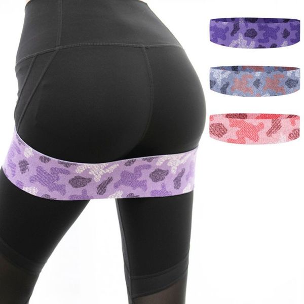 

non-slip exercise stretch loops camouflage legs bootie hip training pilates yoga fitness home gym outdoor resistance bands 1pc