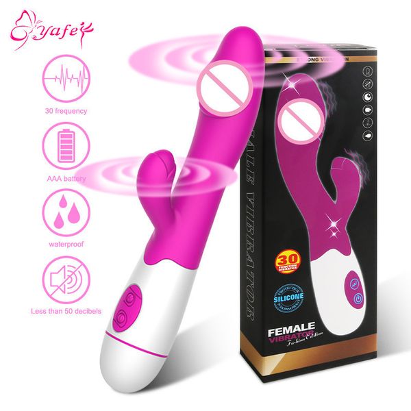 30 Velocidade G Vibrador Spot para Mulheres Dildo Sexo Brinquedo Coelho Vibrador Vaginal Clitoral Massager Feminino Masturbator Sexo Brinquedos Para As Mulheres 220304