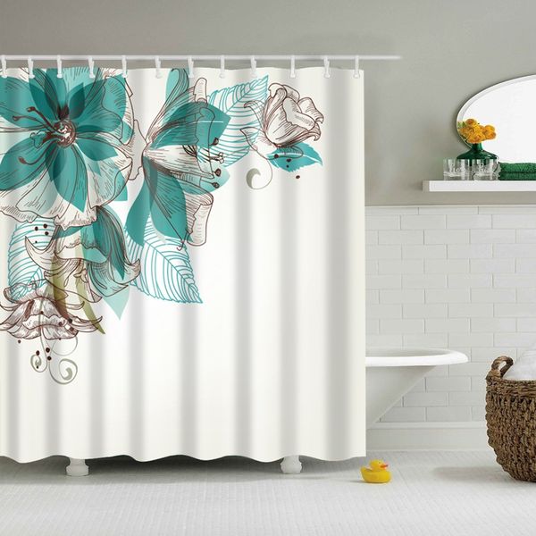 

flower dandelion maple leaf shower curtains frabic waterproof polyester bathroom curtains with hooks 180x180cm