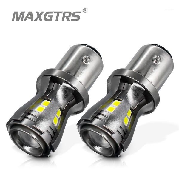 

emergency lights 2x est 1157 2057 2357 7528 bay15 p21w/5w led bulbs with projector for reverse brake tail rv turn signal white 6000k1