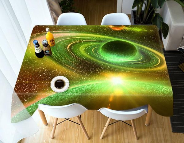 

3d gorgeous stars tablecloth colorful space typhoon scene waterproof thicken rectangular and round table cloth for wedding bbyjye