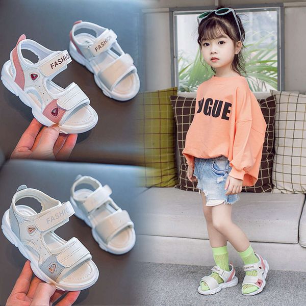 

fashion little sandals children's summer 2020 girls' new beach boys' antiskid soft soled baby sho, Black;red