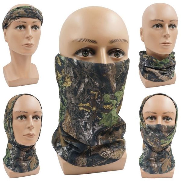 Camuflagem caça escura floresta cor selva ciclismo camo escondido bandana máscara cabeça envolve lenço