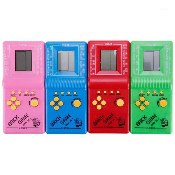 

portable game players 1pcs classic tetris console video player color mixing lcd toys fun brick puzzle andheld console1