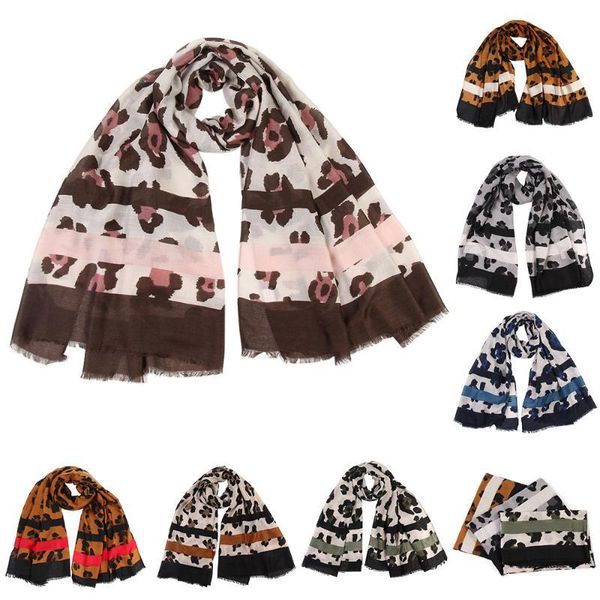 

2020 new women scarf summer shawls and wraps leopard print silk hijab scarves ladies femme stoles soft shawl long scarf, Blue;gray