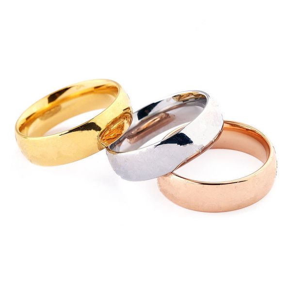 

classic designer ring stainless steel luxury 18k gold plated lovers rings men women letter jewelry, Silver
