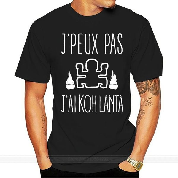 

male brand teeshirt men summer cotton t shirt mens t-shirt jpeux pas jai koh lanta, White;black