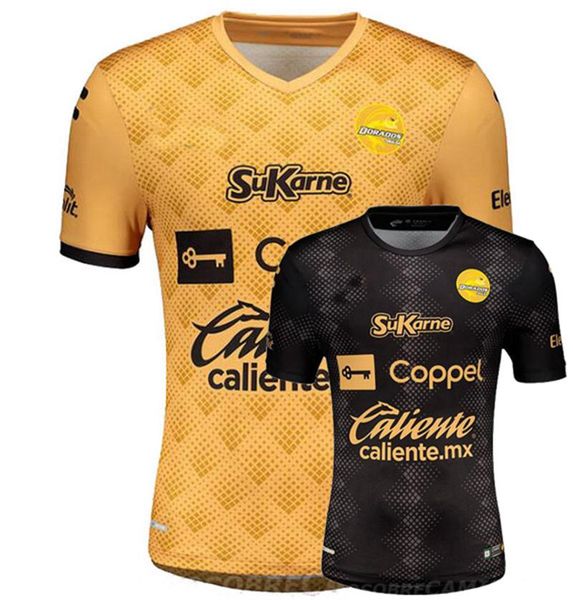 

liga mx 2020 2021 dorados de sinaloa soccer jerseys home away 20 21 football shirt s-4xl, Black;yellow