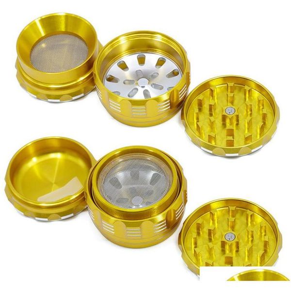 

metal grinders herb grinder tobacco 4 layer dry herb 6m*46mm crusher filter polygon flatpattern herbal grinders s jllcmw dayupshop