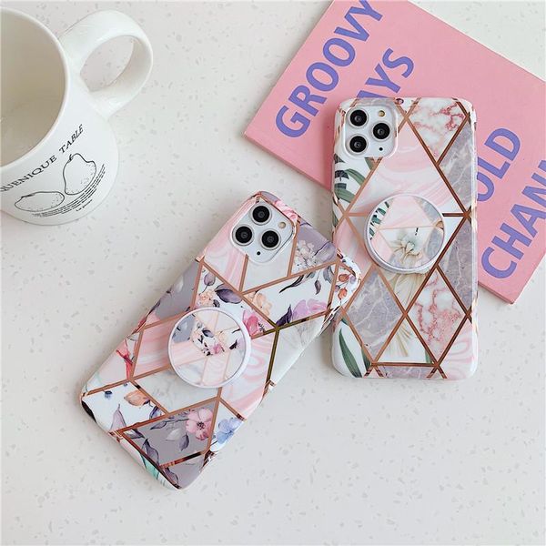 

flykylin держатель стенд для iphone 11 pro max xs xr x 6 6s 7 8 плюс задняя крышка сращивание цветов мрамор wmtiii qpseller