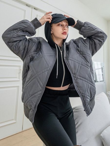 

coldbreak zipper up baseball collar quilted coat i9ck#, Black