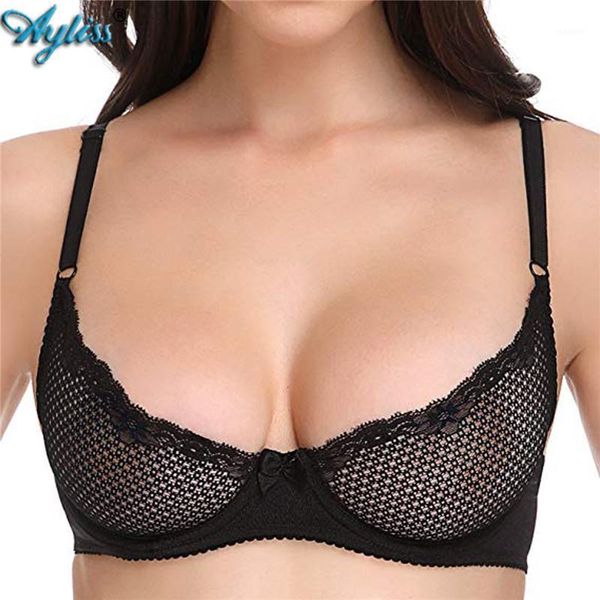 

ayliss 1pc black lace push up bra ultra brassiere plus size bras for women cup a-dd1, Red;black