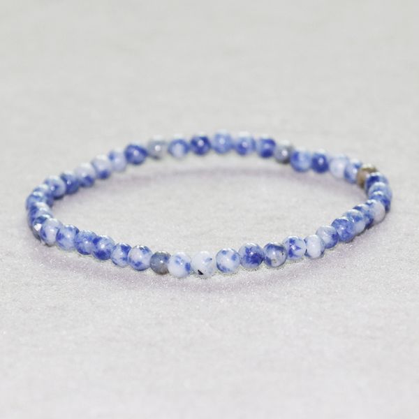 MG0011 оптом натуральный синий содалит браслет 4 мм мини драгоценный камень браслет моды энергии счастья процветание ювелирные изделия