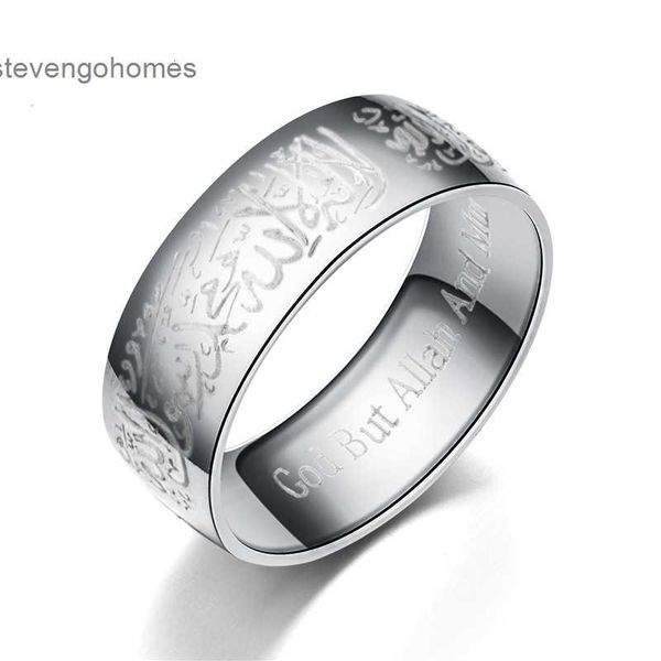 

titanium letter steel scripture jewelry ring, Silver