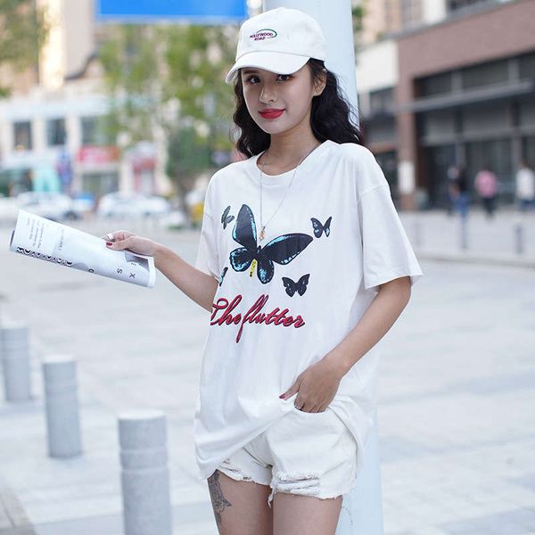 

white women's new cotton comfortable breathable half sleeve round neck pullover casual and lazy t-shirt for women, Black;gray