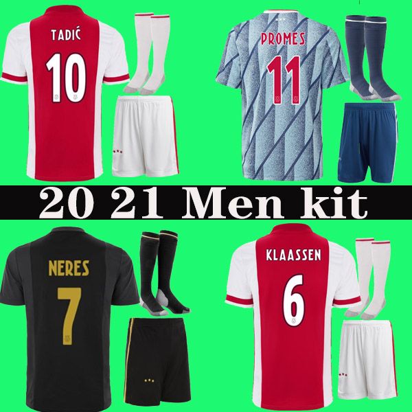 

ajax amsterdam soccer jersey 20 21 50th anniversary tadic klaassen traore promes neres cruyff ajax football shirt men kit uniforms, Black