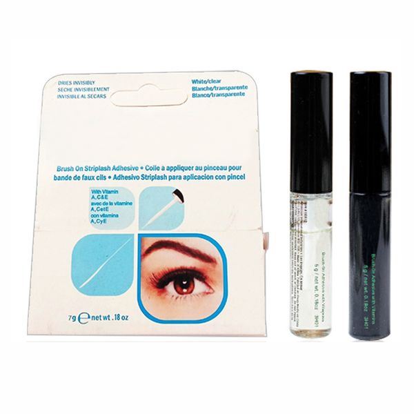 

arrival eyelash adhesives eye lash glue brush-on adhesives vitamins white/clear/black/ 5g new packaging makeup tool dhl shop