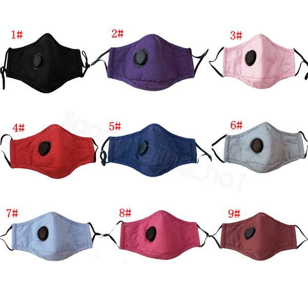 

with cover solid color face mouth dust breathing valve mask can be placed pm2.5 filter outdoor masks 4265f