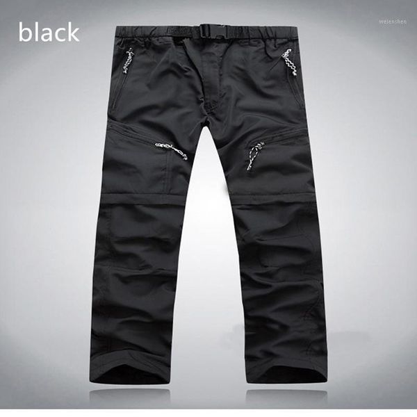 

outdoor pants quick dry removable hiking&camping male summer breathable fishing climbing trousers for shorts men1, Black;green