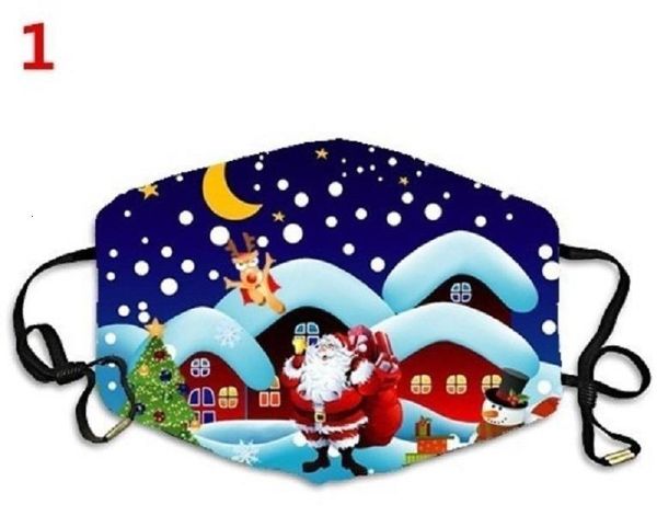 

3-7 popular shang arrives in deer xmas printed dust washable outdoor sports breathable reusable mask filter