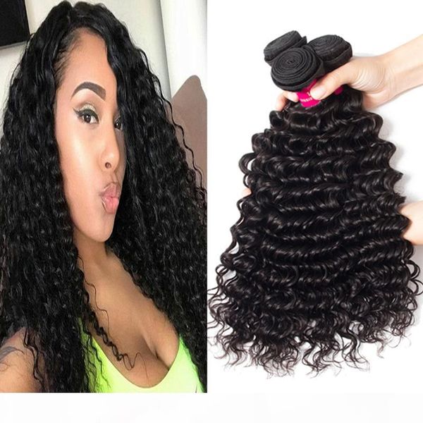 

grade 9a brazilian human hair bundles body wave straight loose wave kinky curly unprocessed brazilian peruvian virgin human hair extensions, Black